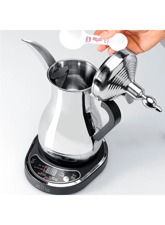 Arab Dalla Electric Arabic Turkish Coffee Maker with Digital Display – Stainless Steel Traditional Dallah Coffee Pot,  Keep Warm Function - Image 3
